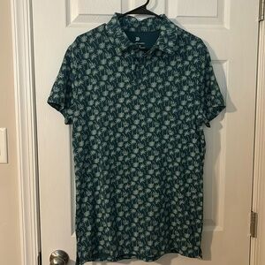 Men’s palm tree printed polo shirt